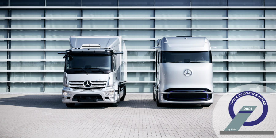 Βραβείο ηλεκτρικής καινοτομίας για τα φορτηγά Mercedes-Benz eActros και GenH2